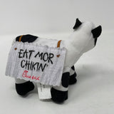 Chick-fil-A Plush Cow Doll Toy Eat Mor Chikin 4" Tall LIMITED EDITION