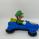 Luigi Mario Kart McDonald's Race Car Toy Blue Happy Meal Nintendo 2014