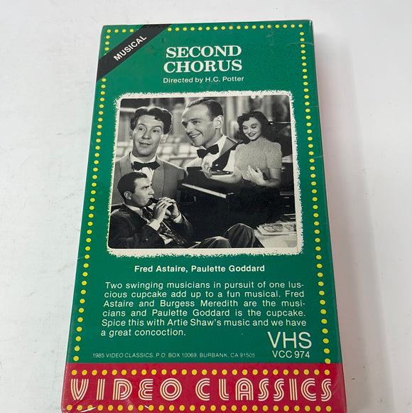 VHS Musical Second Chorus Brand New