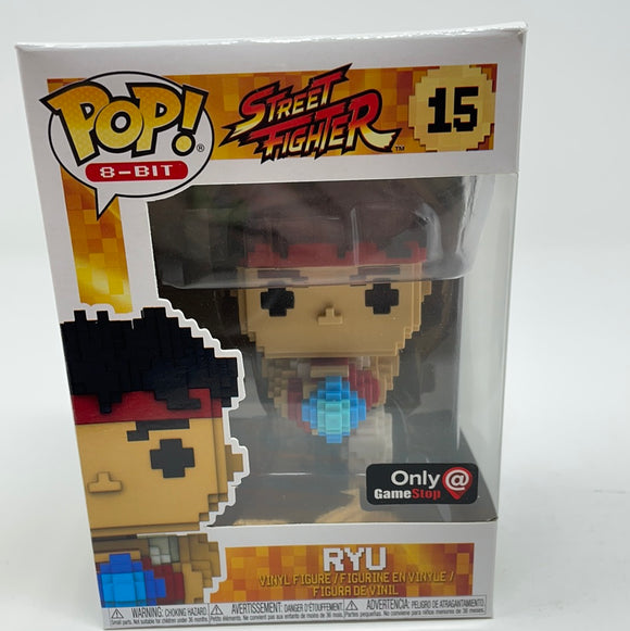 Funko pop! GameStop exclusive 8-Bit Ryu Street Fighter #15