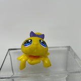 Littlest Pet Shop  #593 Yellow Spider Purple Bow with Blue Eyes Orange Back