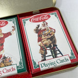 Coca Cola Santa Nostalgia Coke 2 Deck Playing Cards and Tin
