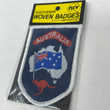 Vintage AUSTRALIA Travel Souvenir Woven Badge PATCH Kangaroo Flag Australian