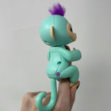 Fingerlings Interactive Baby Monkey Zoe (Turquoise with Purple Hair) By WoWWee