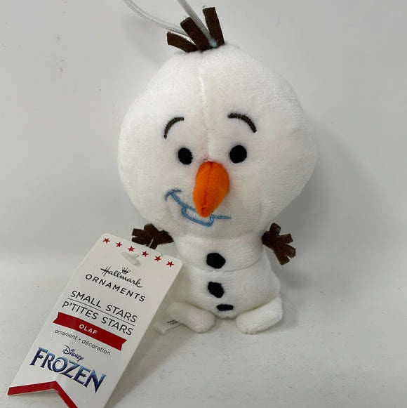 Disney Christmas Ornament Frozen Olaf Snowman Hallmark Plush Doll Small Stars 5
