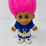 Russ Troll Doll #1 Sports Player Guy Jersey Uniform Pink Hair Pretend Play Toy