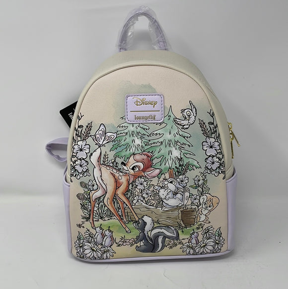 Disney Loungefly Watercolor Bambi and Friends in the Forest - Mini Backpack