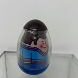 Vintage Hasbro Weebles Wobble Dad Man Brown Hair Blue Outfit 1972