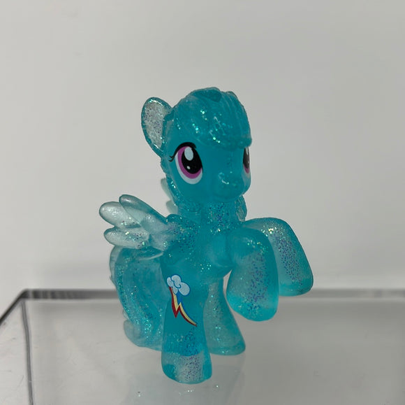 My Little Pony Clear Glitter Rainbowdash Mini Pony Figure MLP Hasbro G4
