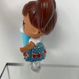 LOL Surprise Doll Blue, White and Red Dress Brown Ponytails