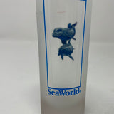 Seaworld Tall Skinny Frosted Shot Glass