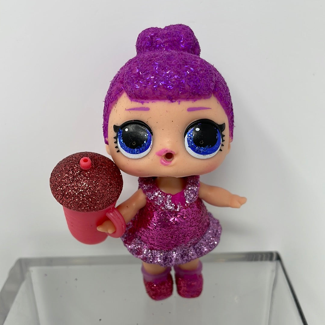 LOL Surprise Doll Purple Glitter Hair and Pink Glitter Outfit
