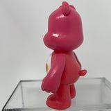 Care Bears Love A Lot Bear 3” Poseable PVC Plastic Action Figure Pink Hearts