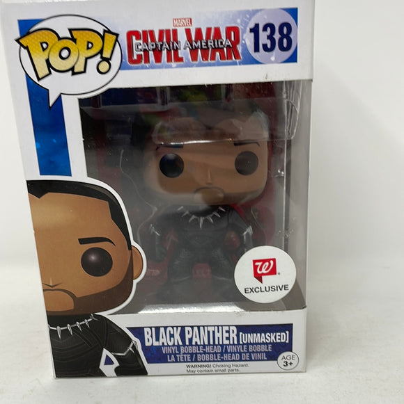 Funko Pop! Marvel Civil Wars Captain America Walgreens Exclusive Black Panther [Unmasked] 138