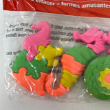 Staples Fun Shaped Erasers Puzzle Animals