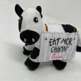 Chick-fil-A Plush Cow Doll Toy Eat Mor Chikin 4" Tall LIMITED EDITION