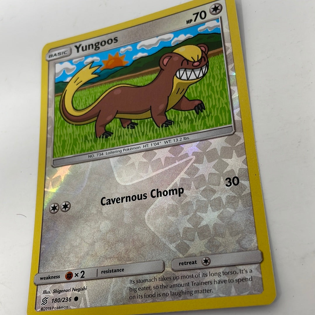 Pokemon Card Unified Minds 180/236 Yungoos Reverse Holo Common – shophobbymall