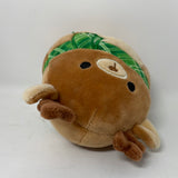 Squishmallows Ruby Reindeer 4.5" Small Plush Brown with Green Scarf Kellytoy