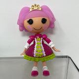 Lalaloopsy Mini Doll 3”in Pink Hair Party Dress Black Buttons Eyes Cute