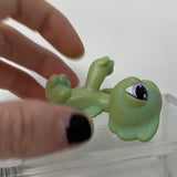 LPS Littlest Pet Shop #374 Green Lizard With Purple Eyes