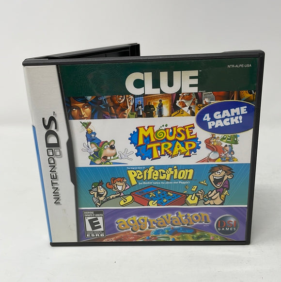 DS Clue, Mouse Trap, Perfection, Aggravation 4 Game Pack CIB