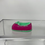 Shopkins Shoes-Anne 3-044 Pink Slipper Teal Bow Figure Figurine