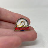 Salute To Our Veterans Armed Forces Gold Tone Red Blue Pin