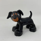 Lego Duplo Figure Dog Black w/ brown face