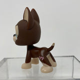 LPS Littlest Pet Shop 817 Great Dane Dog Brown and Tan Teal Dot Eyes Hasbro