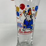 Vtg 1987 Spuds MacKenzie Bud Light Beer Pilsner Glass Party Animal 7.25" Tall