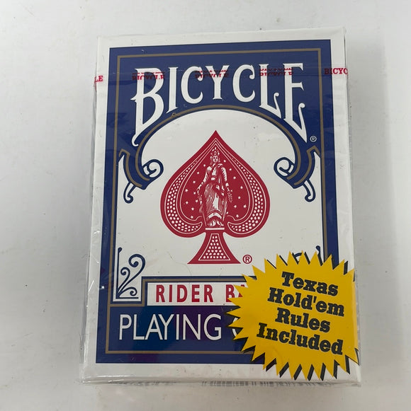 Bicycle Rider Back playing Cards SEALED Poker 808 Made in USA OHIO Blue