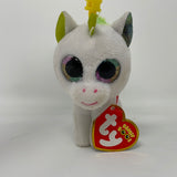 Ty Beanie Boos - Pixy the Unicorn Key Clip (3 Inch Size) NWTs Stuffed Animal Toy