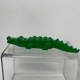 Lego Green Alligator Crocodile with 8 Teeth Animal Figure Minifigure