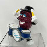 California Raisins, Drums and Drummer Figure by Applause, 1988, PVC, 3" Tall