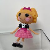 Lalaloopsy Mini 3 Inch Figure Blonde Hair Black, White and Pink Dress MGA