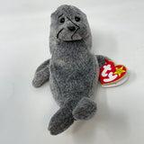 TY Retired Beanie Baby "SLIPPERY" the Seal