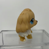 Rare Littlest pet shop #748 Brown Cocker Spaniel Dog Flower Eyes Animal LPS Toy