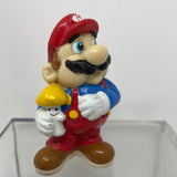 Super Mario Holding Mushroom PVC Figurine Nintendo Applause 1989 Figure 2.5"