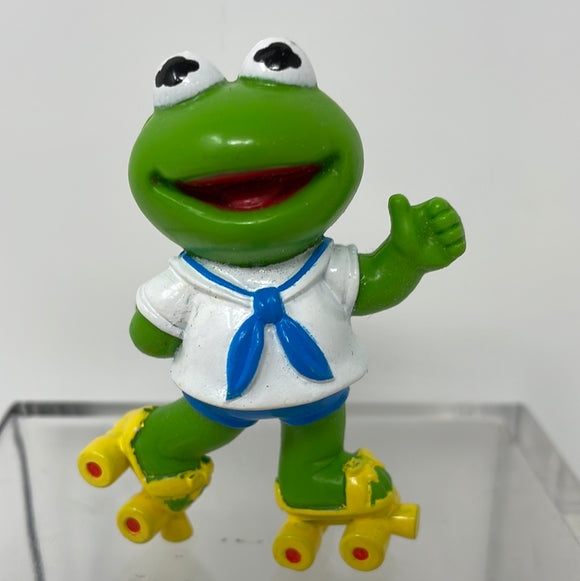 Baby Kermit PVC Figure Cake Topper Roller Skates Muppet Babies 2.5