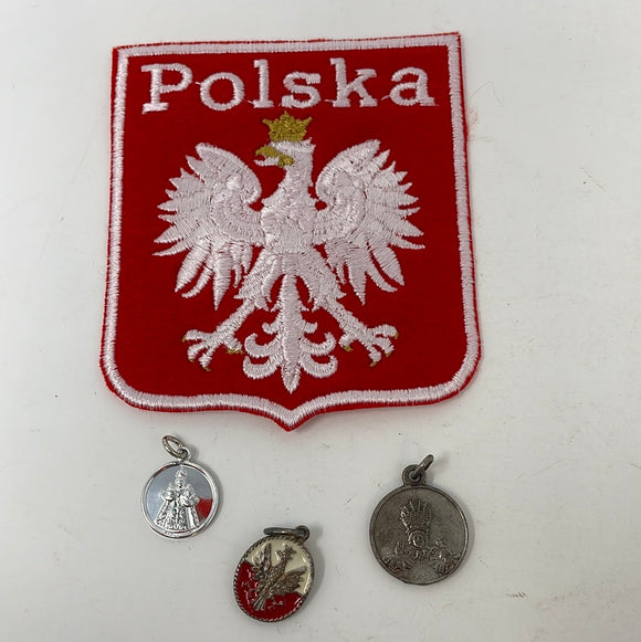 POLISH COAT OF ARMS - STANDARD - POLAND Polska Patch and Charms