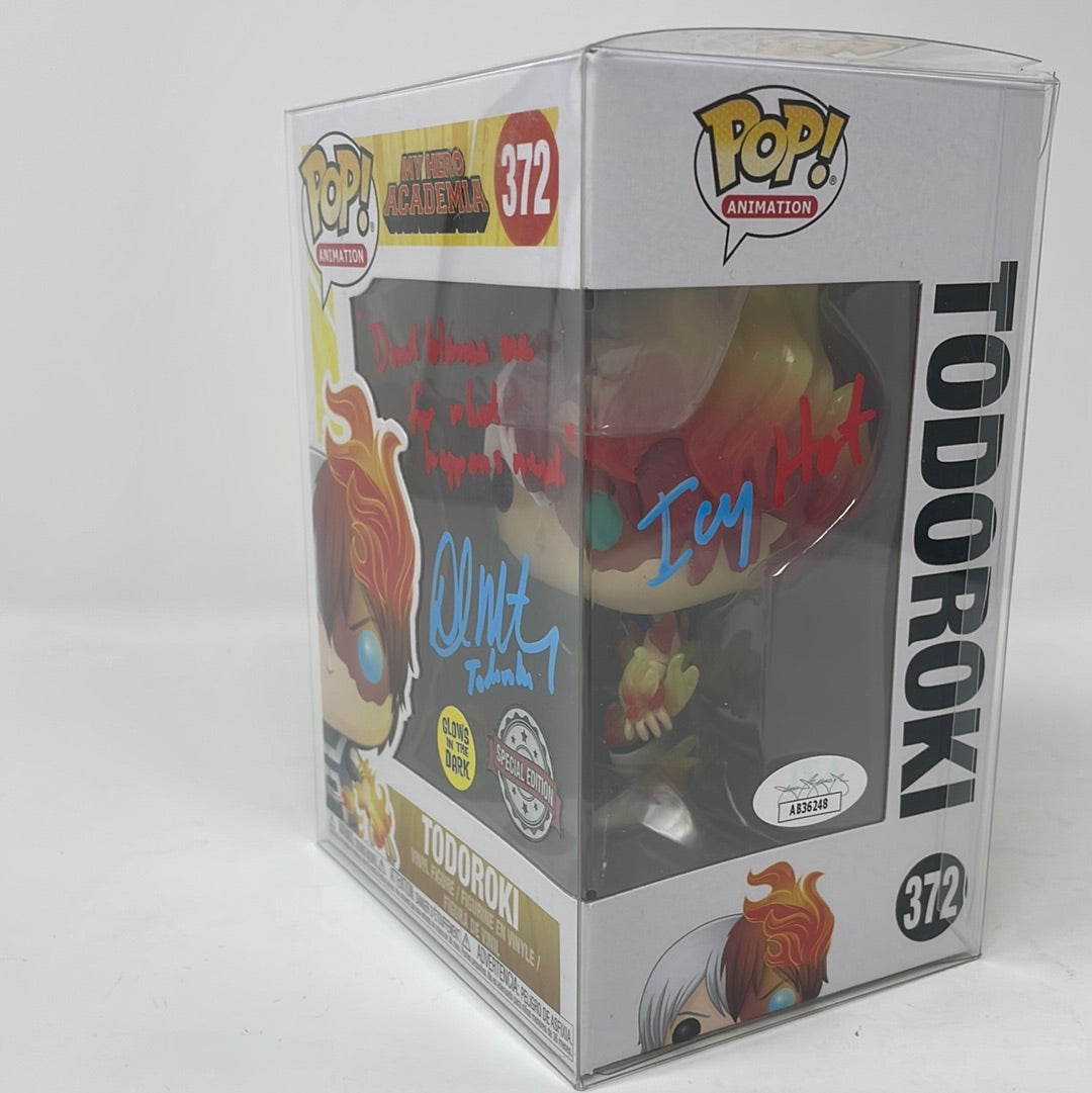 My Hero Academia Todoroki Funko Pop Signed by David Matranga deals PSA grade 8.5