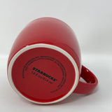 Starbucks Red Barrel Coffee Mug Side Text 14oz Ceramic Collectible Tea Mug Cup