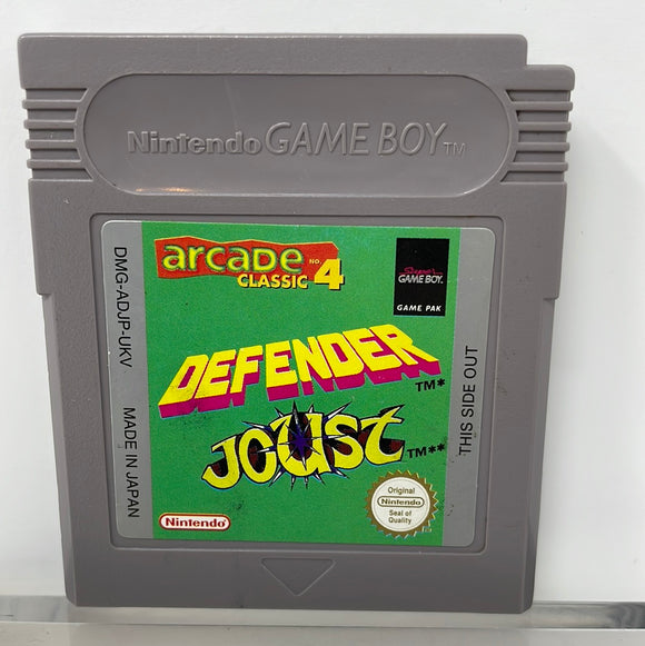 Gameboy Arcade Classic 4 Defender and Joust