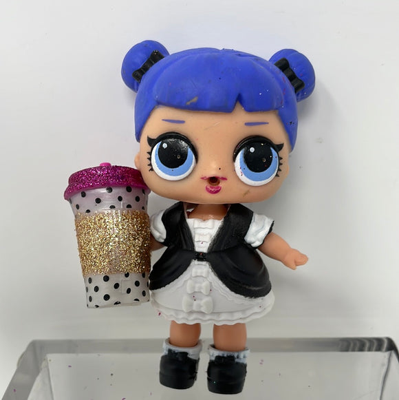 LOL Surprise Doll Blue Hair with Black and White Dress