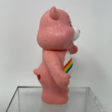 4" Care Bear Rainbow Bear Rattle PVC Figure 2003 Pink Tummy Non poseable