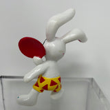 Beach Bunnies Figurine Bunny w/ Frisbee PVC Figure Applause 1989