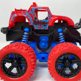 Friction Vehicle Toy Monster Truck Simulation Fun Game for Kids Red and Blue Ultrasonic Cross Vehicle