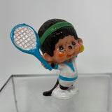 1979 Monchhichi Figure Tennis Player Blue Sekiguchi