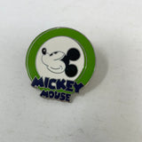 Disney Green Mickey Mouse Smiling Face Expressions Round Lanyard Trading Pin