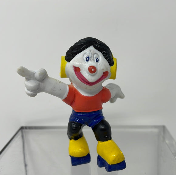 1981 Mego Clown Around yellow headset on roller skates.